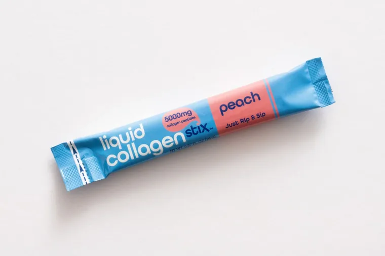 Liquid Collagen Stix peach ready-to-drink stick pack