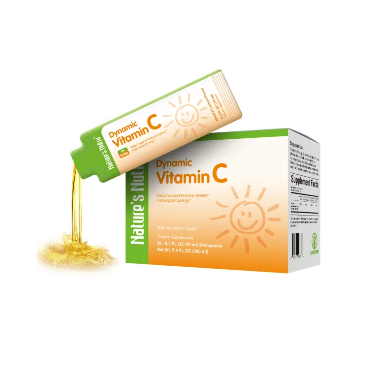 Nature's Nutra liquid vitamin C stick pack and retail carton